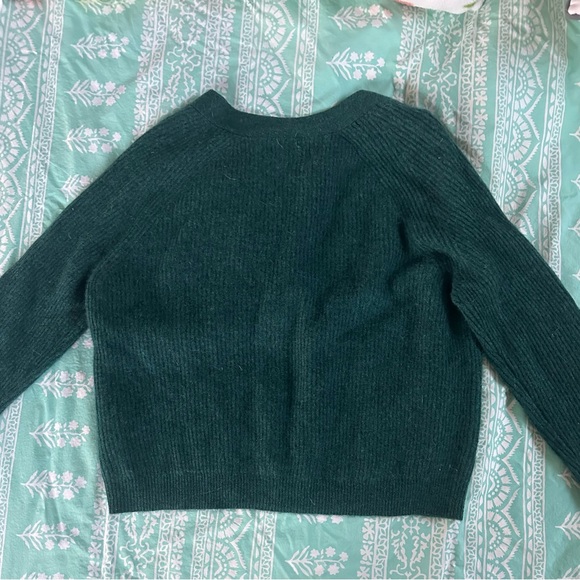 Philosophy 100% Cashmere Green Button Up Sweater - Picture 2 of 2